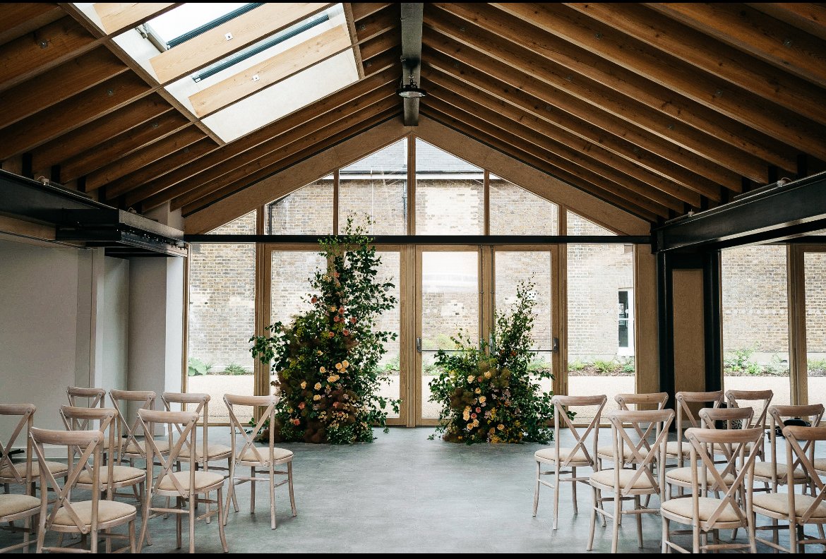 The Glass House
French doors overlooking the private terrace area in the middle of tranquil Springfield Park. 
Contact us today  - venuehire@hackney.gov.uk 

📷 Credits 
Planner &amp; Stylist: @perfectlyplanned4you 
Photography: @sophielakeweddings
Florist: @sorchaherbert.flowers