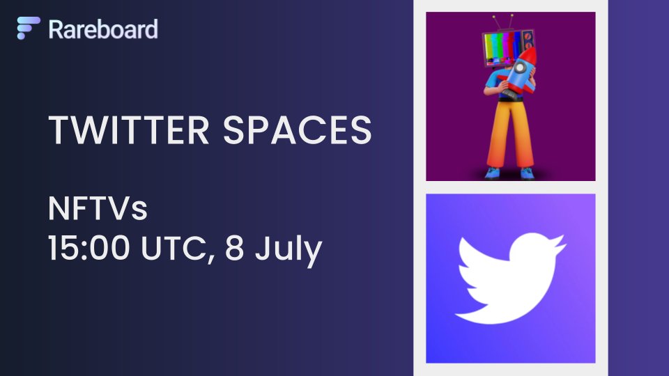 🚀🚀 <a href="/NFTVsOfficial/">NFTVs</a> Listing Spotlight
 
⭐️ 3000 TV Head Cartoons
⭐️ Minted out on <a href="/Rareboard/">Rareboard</a> in 6 hours
⭐️ Sharing their Roadmap in the Spaces
 
Come and listen, here👇
x.com/i/spaces/1YqKD…