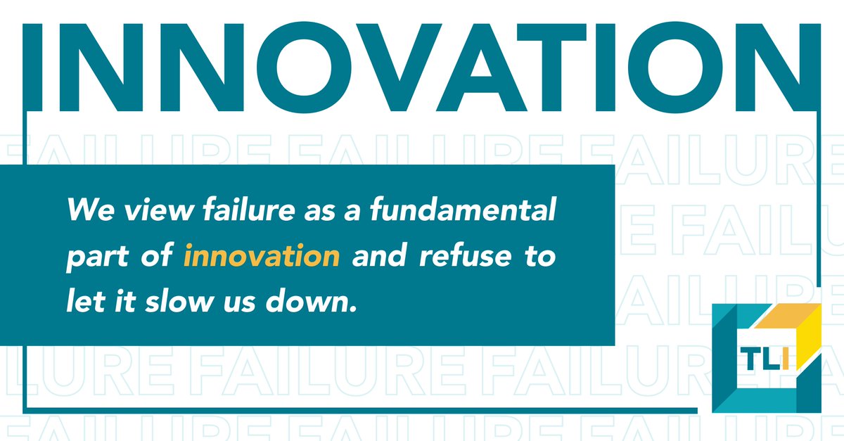 Failure is a fundamental part of innovation and we refuse to let it slow us down. Read more about TLI resiliently takes on difficult medical conditions and fosters hope for better care on our website: bit.ly/3qEeTeF