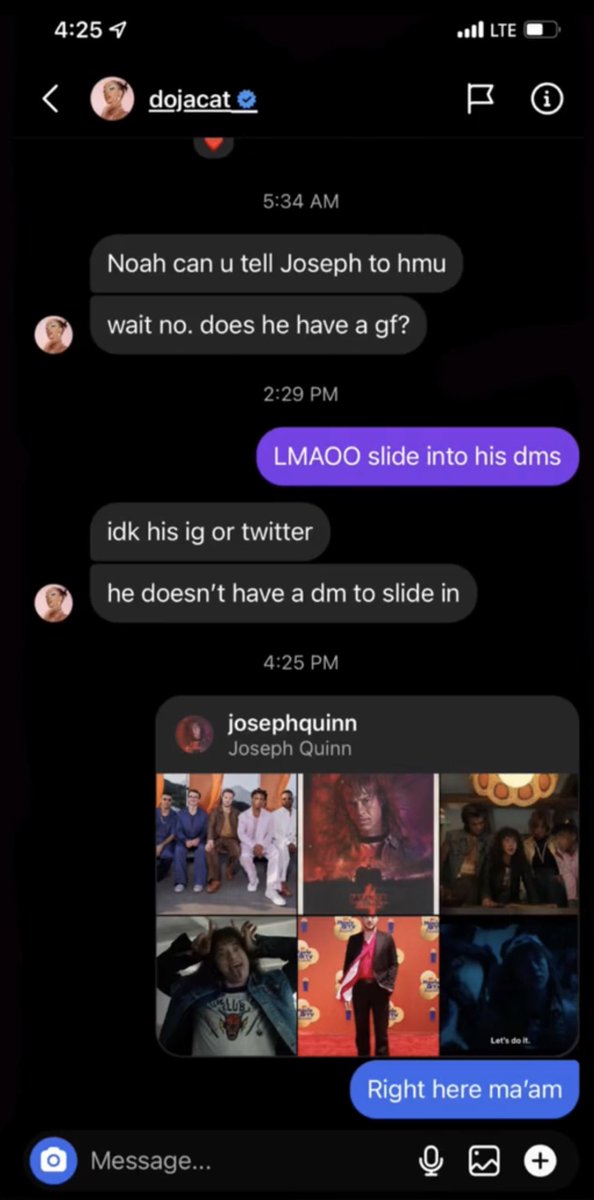 cinebreakfr's tweet photo. La chanteuse Doja Cat qui a demandé à Noah Schnapp si l’acteur Joseph Quinn était célibataire et s’il avait un instagram pour l’envoyer un message 😂😅 https://t.co/Z2jAgejO3M