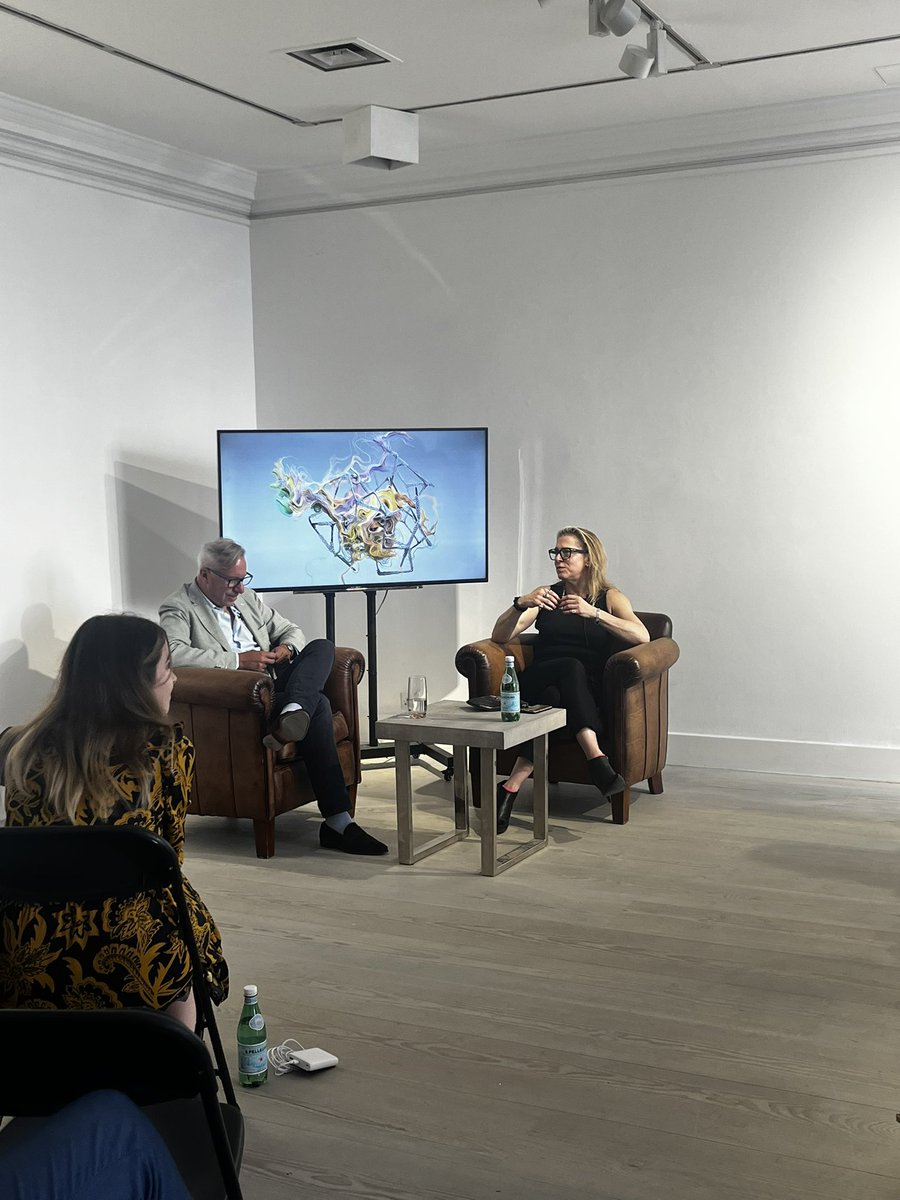 On now! Brendan Dawes in conversation with @brendandawes and <a href="/RachelMFalconer/">Rachel Falconer</a> discussing his recent solo show ‘Moments Spent with Others’ 
🤩 <a href="/GazelliArtHouse/">Gazelli Art House</a>