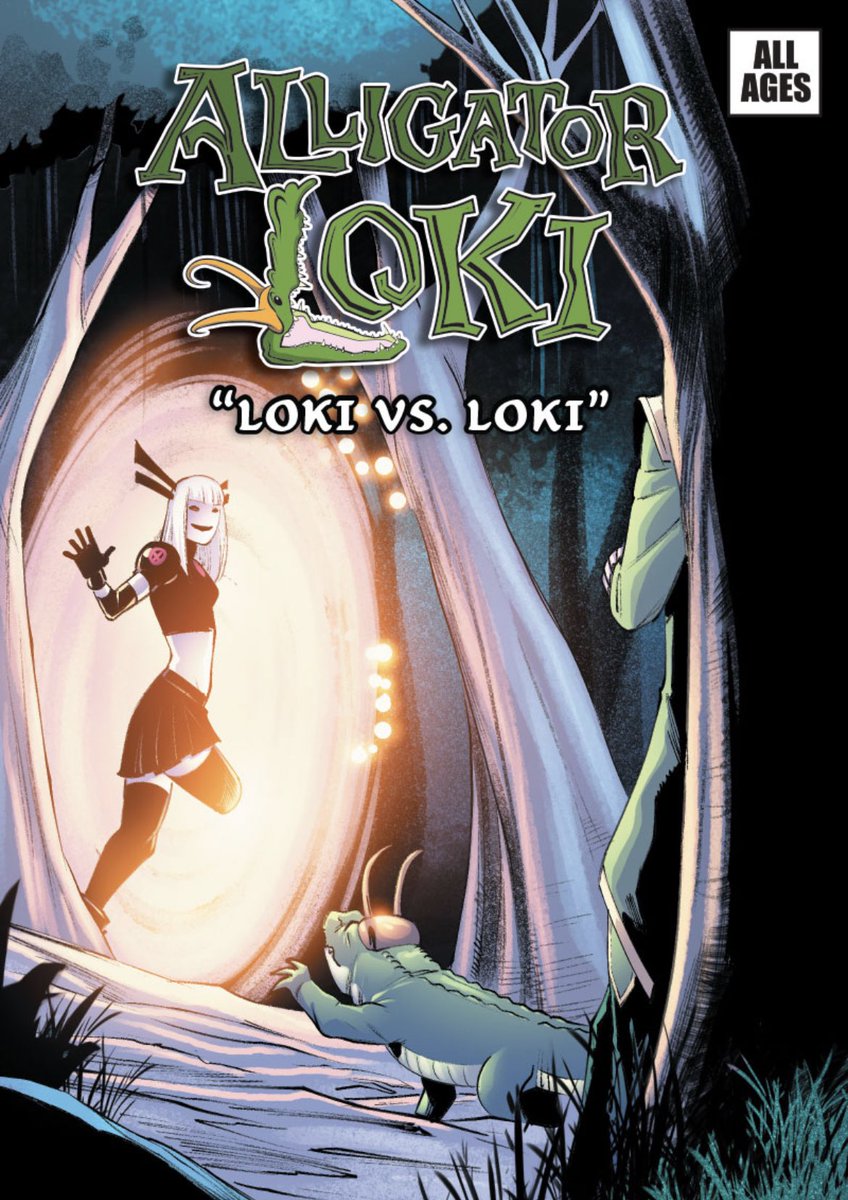 crashwong's tweet photo. ALSO out now on @MarvelUnlimited: Alligator Loki Episode 9, "Loki vs. Loki"! 

Uh oh, someone's back in town... and salty about being replaced! 🗡💥🐊 https://t.co/5uGBccUQdi