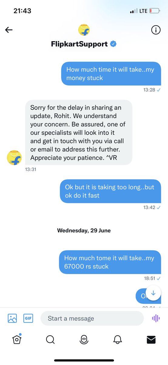 rockykitm's tweet photo. @flipkartsupport @jagograhakjago U dont do any revert in private dm@msg https://t.co/S2sMG9ZDfd