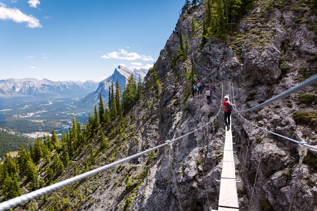 This climbing experience in Banff is Italian for "Iron Road" banffnorquay.com/summer/via-fer… <a href="/MtNorquay/">Mount Norquay</a>