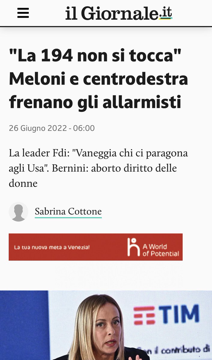 La Meloni è una bugiarda. 
#laPeggiore_DESTRA_diSempre 
#Aborto #7luglio