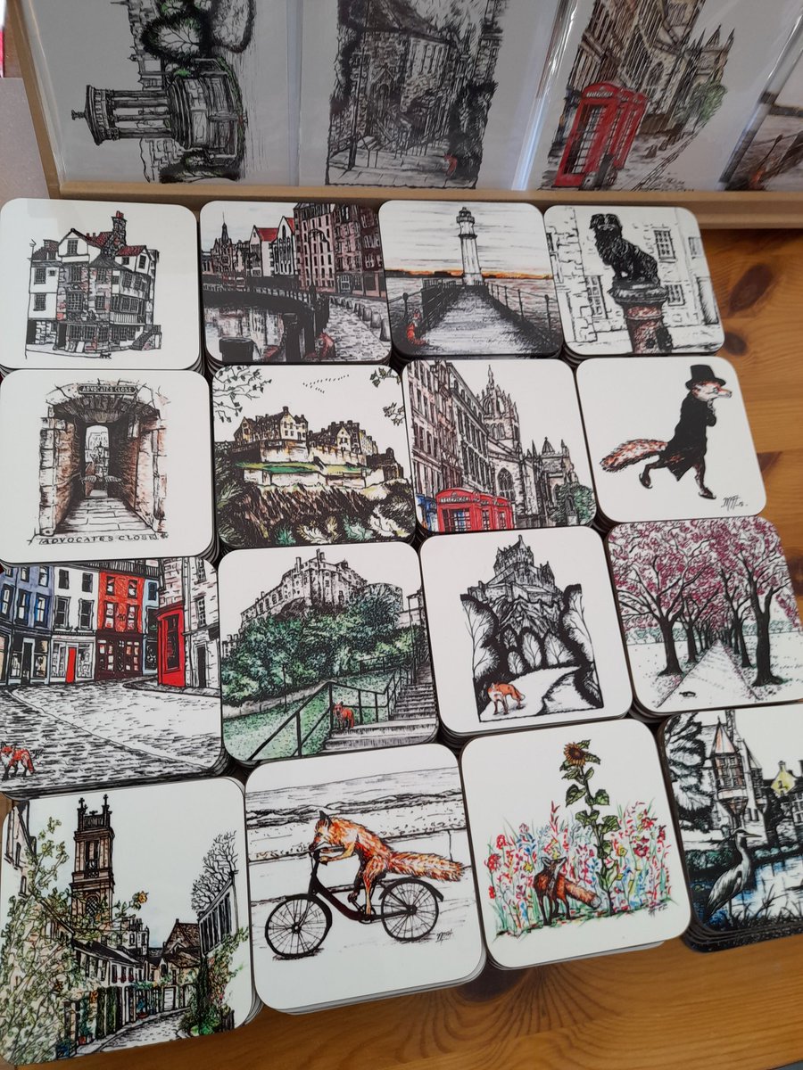 Prepping for The West End Fair. Thinking through my stall &amp; what to bring along,there's some new coasters in my wee collection but predominantly Edinburgh themed More unseen items will be popping up #Westendfair #Edinburgh #edinburghfestival #localartist <a href="/3d2devents/">3D2D Events</a> <a href="/WestEndFair/">West End Fair</a>