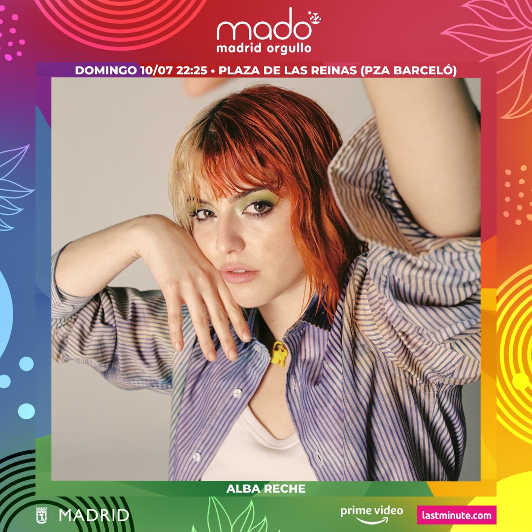 MADOrgullo's tweet photo. NUEVA UBICACIÓN: @_albxreche  estará en la Plaza de Barceló el domingo a las 22:25.

🌈 https://t.co/SU6d2zdZN1

#MadridOrgullo2022 https://t.co/QA1mRwxjid