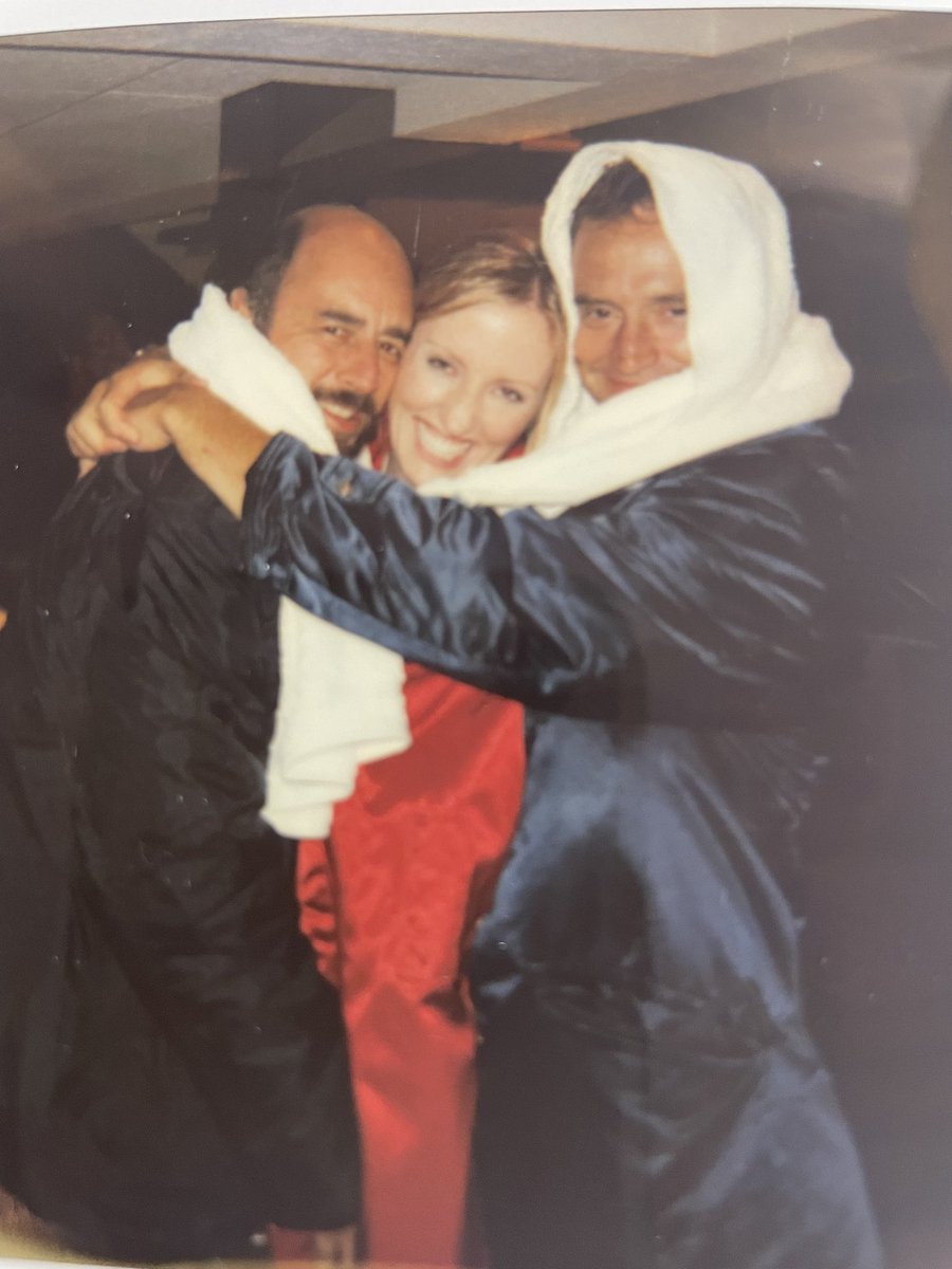 #tbt For all the West Wingers. Just found this polaroid (remember those🤣) of ⁦@Richard_Schiff⁩ and ⁦@BradleyWhitford⁩ after filming through the night in Pittsburgh. Those were the days. 💋😍🔥❤️