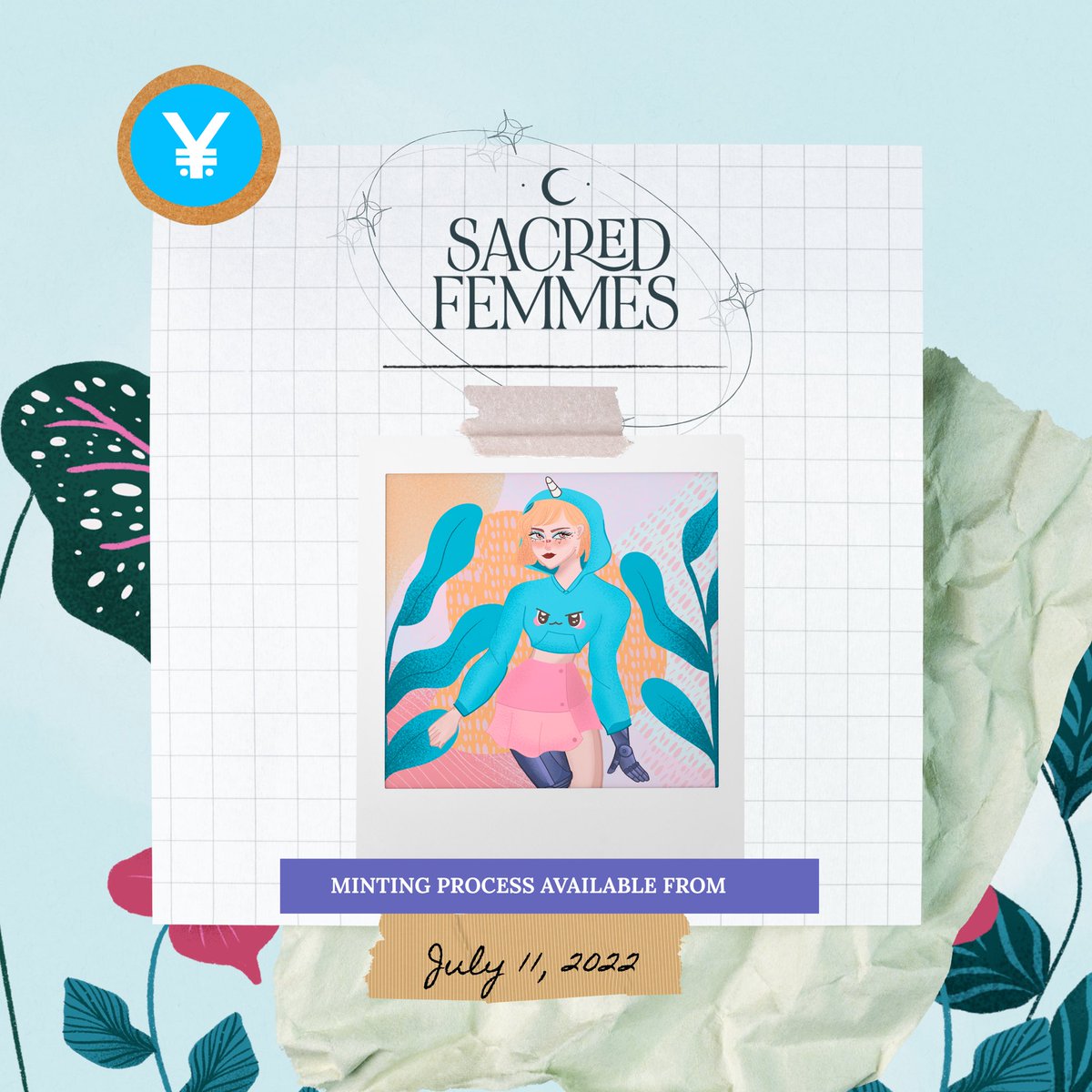 Sacred femmes is going to be available to mint with $YUMMI on July 11th at 18:00❤️‍🔥💖 meanwhile the minting is going to be on pause until Monday💐💐💐🌖

<a href="/YummiUniverse/">Yummi Universe</a>

#NFTcommunitiy #CNFTCommunity #woman #ADA #CNFTCollector #Cardanowoman #Womanincrypto
#CNFTcon #ada