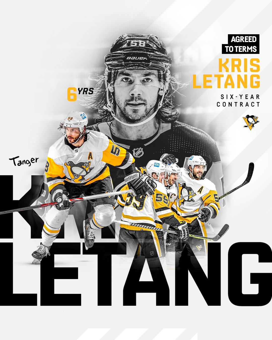 Kris Letang Pittsburgh Penguins 35.75'' x 24.25'' Framed Player Poster