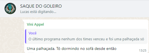 SaqueGoleiro's tweet photo. Vocês devem ter notado que o Saque tem falhado alguns programas.
Mas se vocês soubessem o que acontece no grupo do zap, ou nos últimos programas... https://t.co/3bbwIDvCQQ