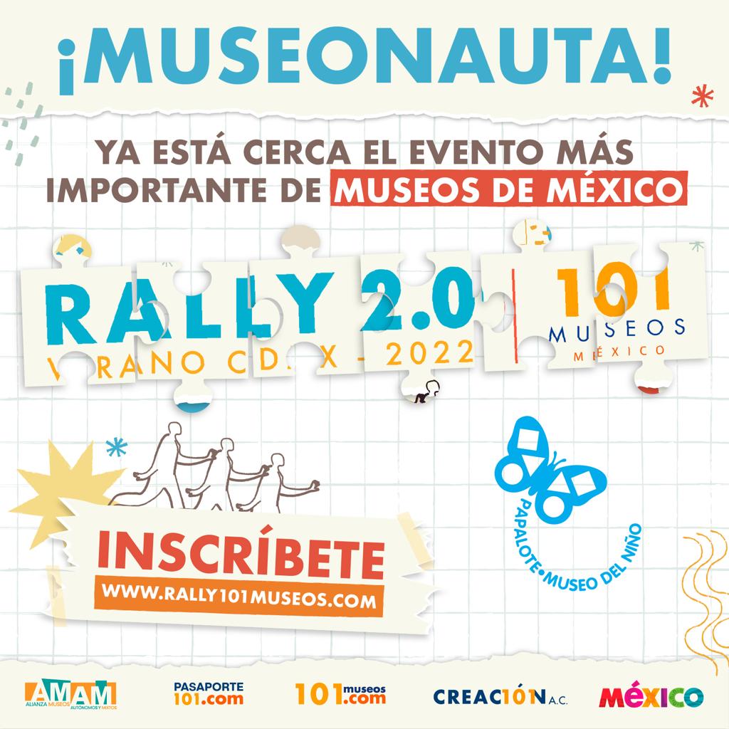 Papalote_Museo's tweet photo. 🚨¡El Rally 2.0 Verano CDMX 2022 está por iniciar!🚨
¿Qué esperas para inscribirte? Sé parte de este evento del 29 al 31 de julio.
Inscribe a tu equipo aquí: 👉https://t.co/JZ1pHOcsEY

#Rally101 #MuseosAMAM #VisitaLosMuseos https://t.co/YQjSKIF3ym