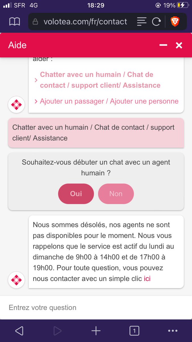 Pilooou's tweet photo. @volotea on vous contacte comment ? Il n’est pas 19:00 et personne .. https://t.co/60klfwbxJs