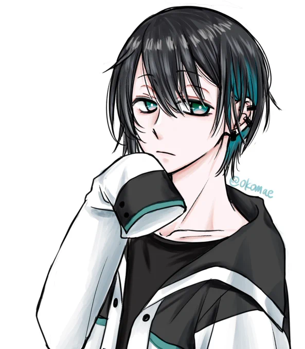時間なくてらくがきで無念だけどどうしても描いときたかった黛灰くんありがとう#絵練 #V練 