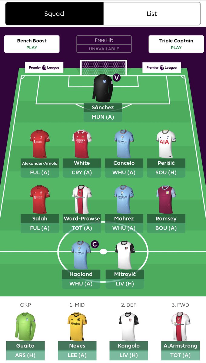 MariusBeck's tweet photo. @Fantasyraadet Første draft. Garantert ikke siste! Mahrez i håp om at Sterling blir solgt https://t.co/sHo8TLBDrP
