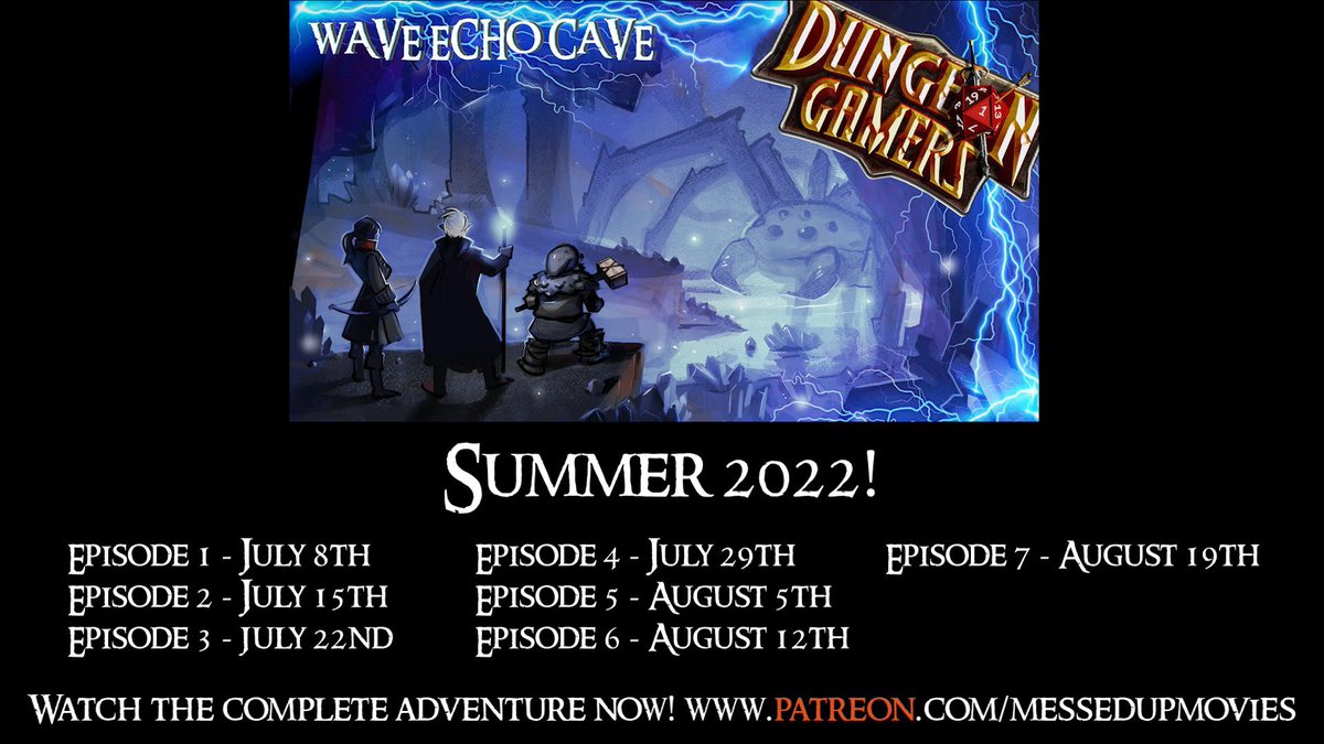 Dungeon_Gamers's tweet photo. After 6 years of playing, the #DungeonGamers finally conclude the #LostMineofPhandelver campaign with their adventure into #TheWaveEchoCave !

The wait is finally over and this Friday, Episode 1 (of 7) will be released on YouTube! #dungeonsanddragons https://t.co/VqzvubRm9m