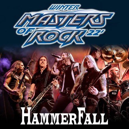 After the amazing time we had in Prague last week, we are very happy to announce this! 

Winter Masters Of Rock
December 3, 2022
Hala Datart, Zlín, Czechia

mastersofrock.cz/cs/koncerty/20… 

#HammerFall #HeavyMetal #TemplarsOfSteel #HammerOfDawn #WinterMastersOfRock #MastersOfRock #Zlin