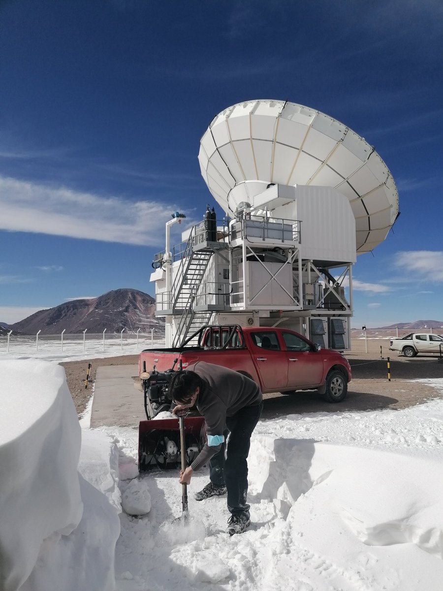 Astronomers shoveling snow in the Altiplano winter. Maybe adding some heat rods in the ground for <a href="/atlast_design/">Atacama Large Aperture Submillimeter Telescope</a> , to make our lifes easier?