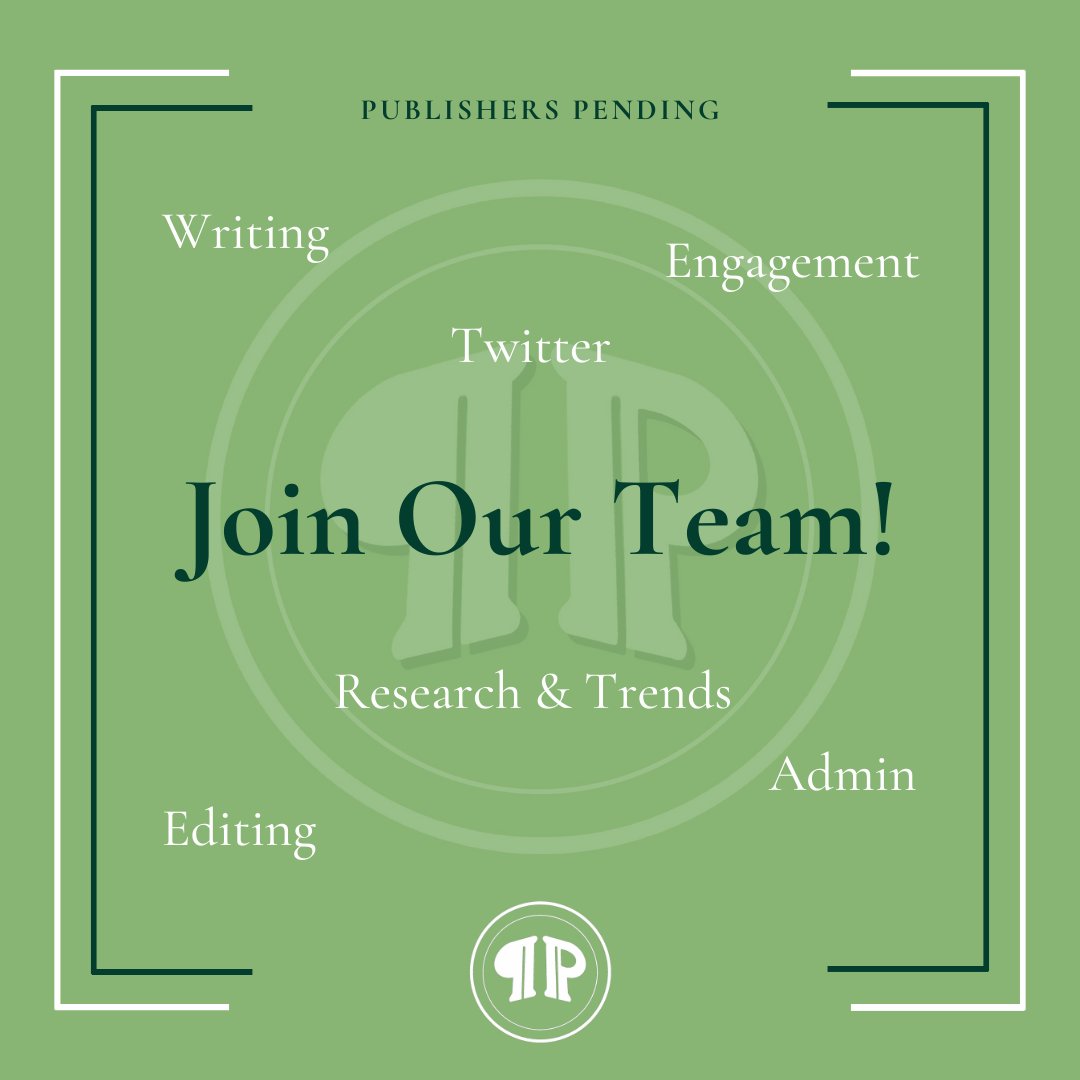 pubpending's tweet photo. Are you a publishing hopeful looking to get more involved in the books community? 👀📚
Good news! We're looking for new members:
- Build your skills
- Gain experience
- Make the industry more accessible

We’re a voluntary, non-profit passion project, so all roles are unpaid. 1/3 https://t.co/4yQ7YpnAxy