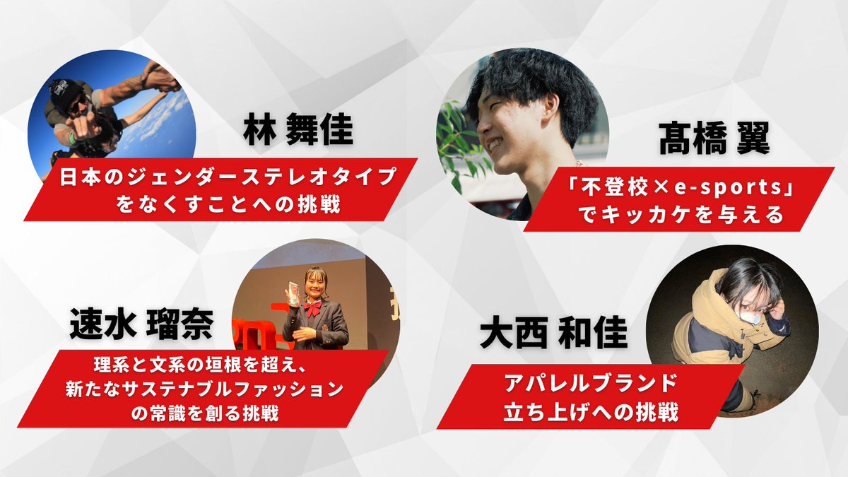 LittleYou2022's tweet photo. 挑戦者決定🔥

Little You 2022の挑戦者10人がこの度決定しました。挑戦者の皆さんは、自分の夢に向き合い、自問自答を繰り返しならが夢の実現に向けて突っ走ってくれることでし��う！

この10名が #ホンキの夢に挑戦 することで誰もが挑戦でき、その挑戦を応援する社会が広がりますように。 https://t.co/LIMP46kerV