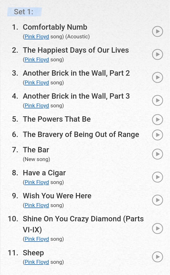 pIastictrees's tweet photo. roger's new setlist..... whew https://t.co/rccfYCWlx4