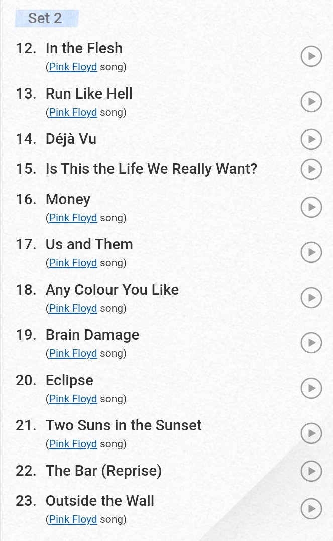 pIastictrees's tweet photo. roger's new setlist..... whew https://t.co/rccfYCWlx4