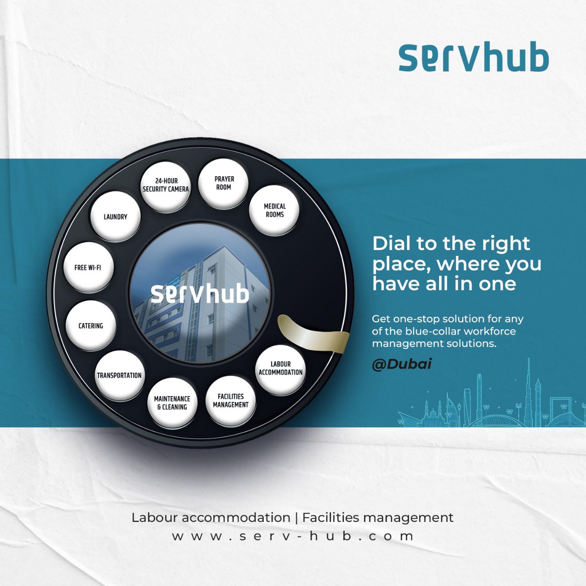servhub's tweet photo. Dial to the right place, where you have all in one.We have verticalized into providing labour accommodation to the blue-collar workforce through managing end-to-end facility management services of labour camps for our clients and landlords.

#servhub #labouraccommodation   #uae https://t.co/wkLqEUUZ7N