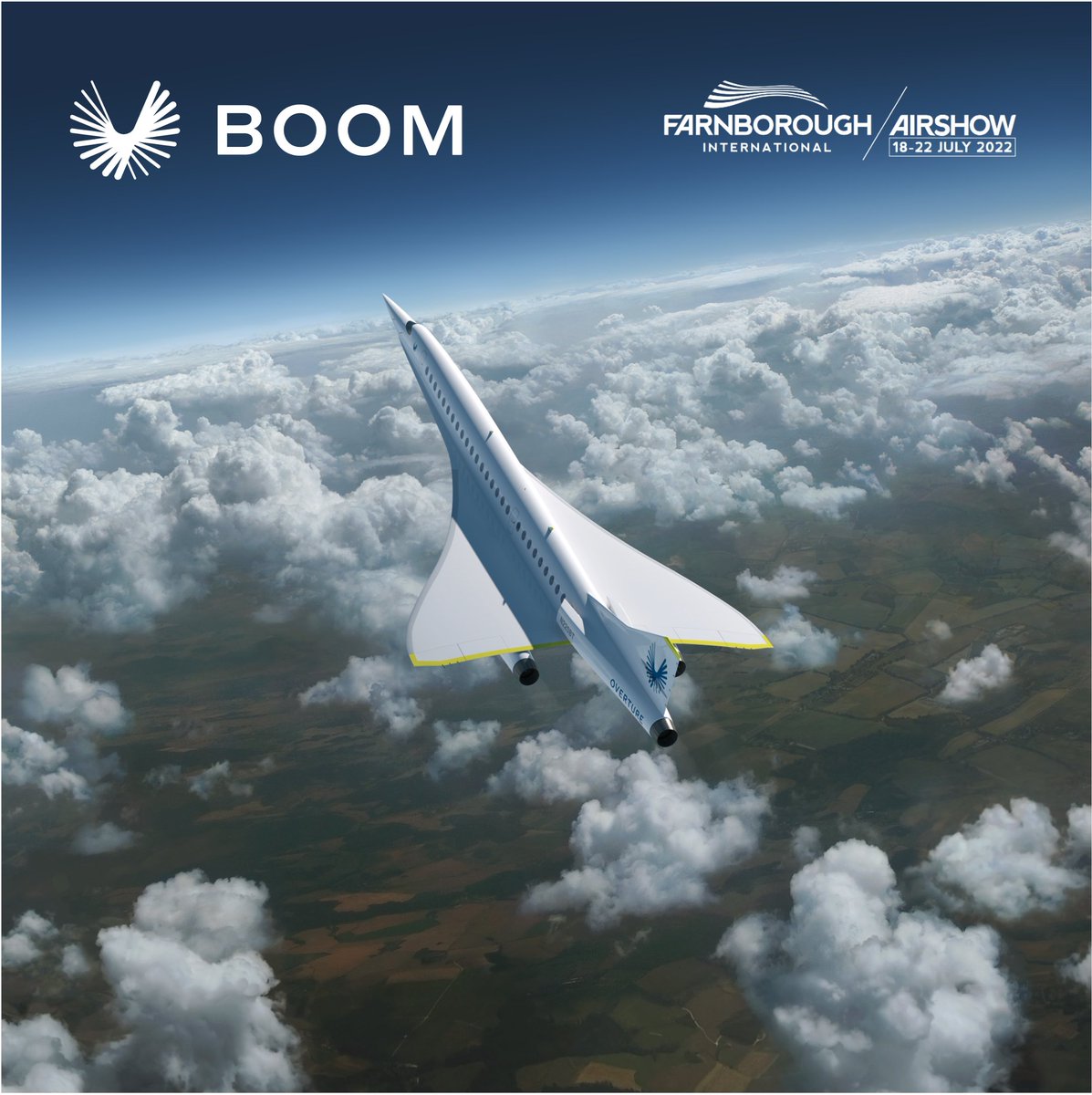 boomsupersonic's tweet photo. We believe life happens in person. We're excited to return to @FIAFarnborough, the leading global forum for the #aviation industry. And we’re looking forward to sharing news on milestone updates, as we continue to make significant progress toward a sustainable, supersonic future. https://t.co/Idb3VUzEq3