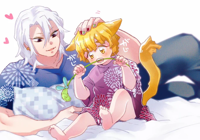 #宇善お絵描き交換 
にゃんちゃんとラフ交換!
可愛い🐱善くん愛しい〜!☺️❤❤❤ 