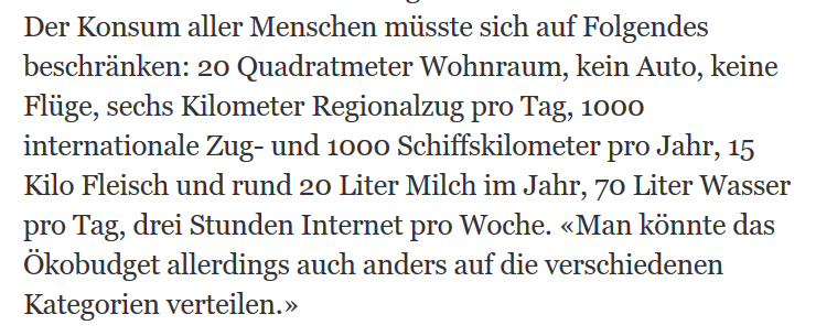 hans_denkt's tweet photo. @gporlezza @feusl Nicht nur keinen Spass.
Minimaler Wohnraum, minimale Mobilität, eingeschränktes Nahrungsangebot, etc.
So soll die vielgerühmte #2000Watt-Gesellschaft aussehen. Eine abgrundtief menschenfeindliche Politik! https://t.co/6Zh9iUrhfG