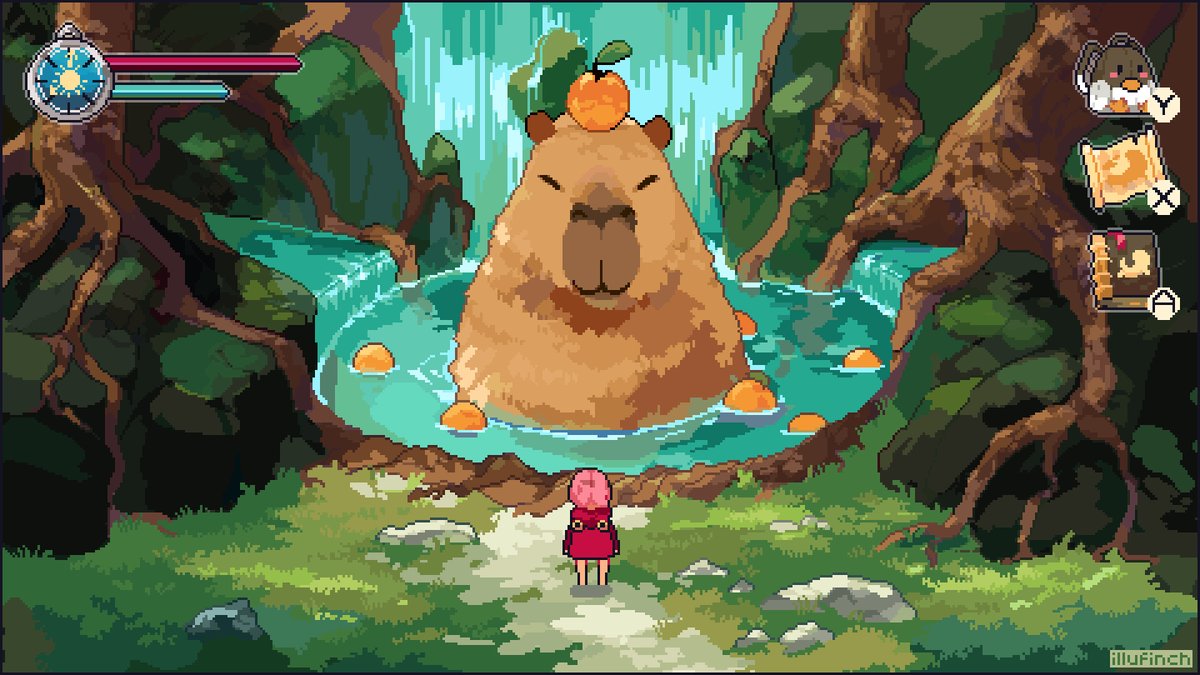 illufinch's tweet photo. screenshots of the video game inside my heart #pixelart #ドット絵 https://t.co/e2GYR5bppV