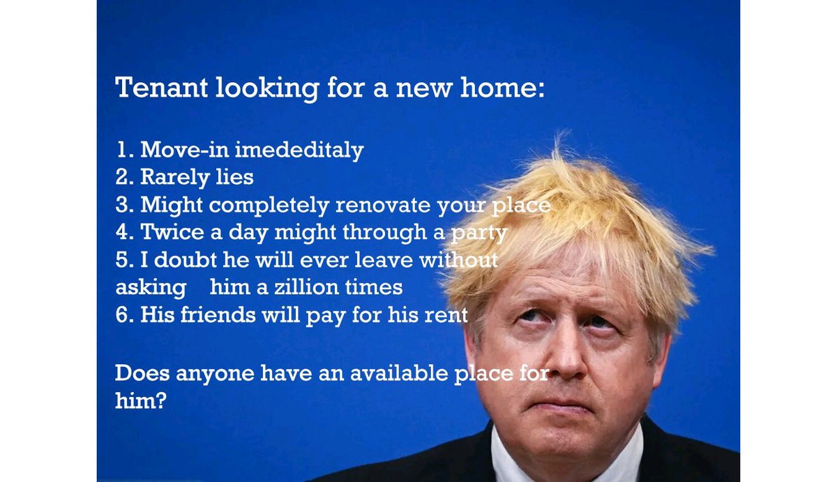 propertalis's tweet photo. Great tenant looking for a new home.

#BorisOut #BorisJohnsonResign #Boris #BorisResigns #borisjonhson https://t.co/oX5kxe2RYz