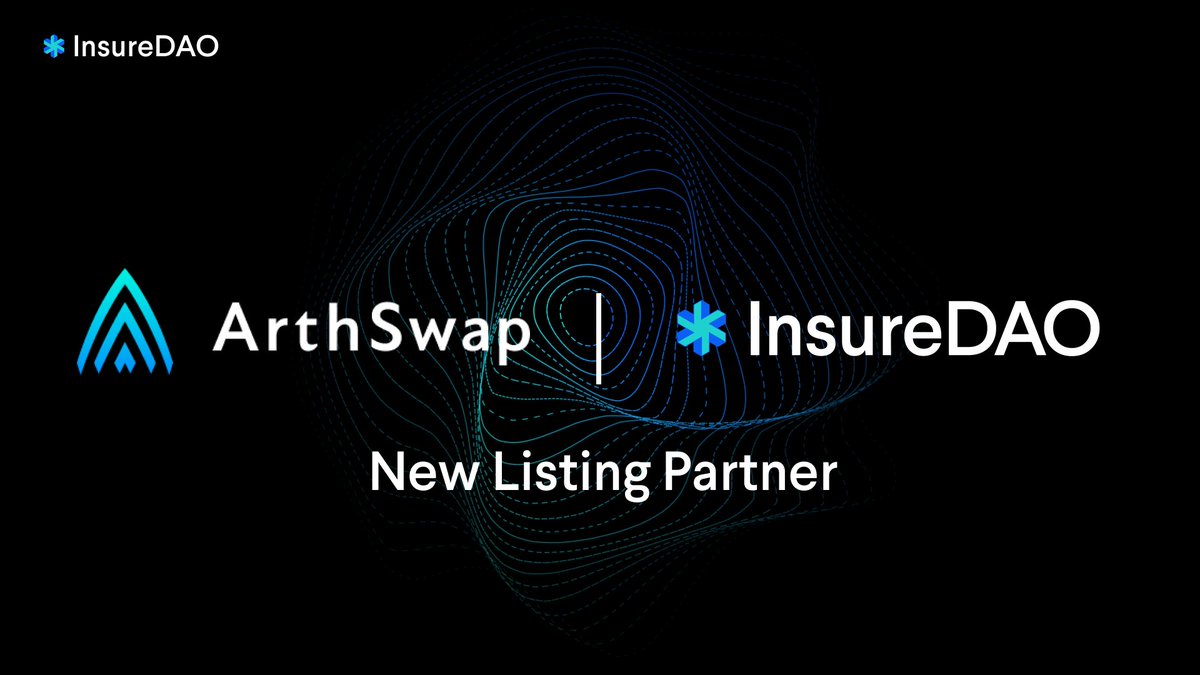 New partnership📢
We are happy to announce our partnership with 
<a href="/arthswap/">ArthSwap</a> 🌟🌟

Arthswap is a leading DEX in <a href="/AstarNetwork/">Astar Network</a>
We cover the risk of competitive Astar protocols to lower the risk😉

Check⏬
medium.com/insuredao/insu…