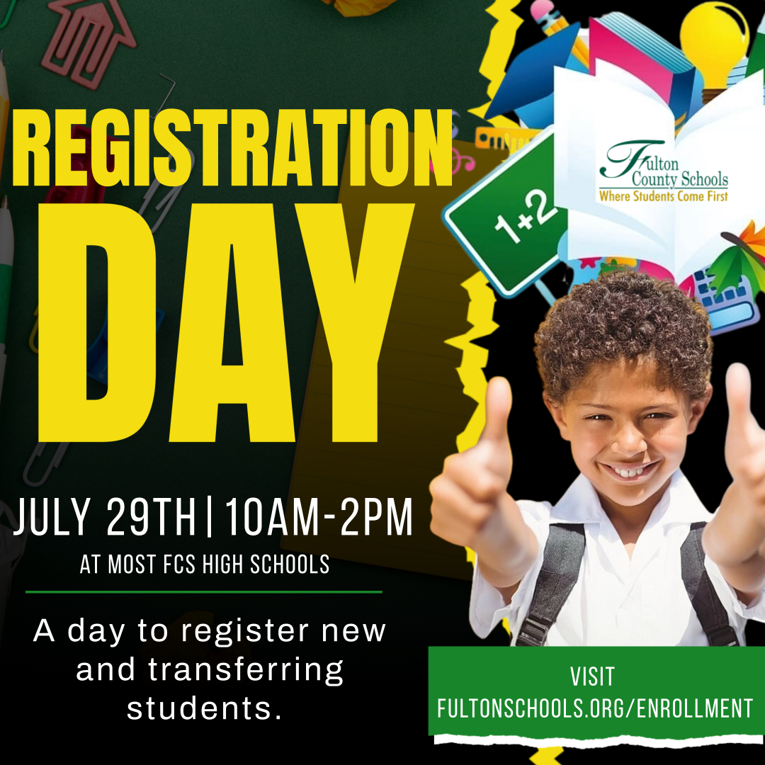 FultonCountySchools (@fultoncoschools) on Twitter photo FCS is hosting its inaugural Registration Day Friday, July 29th from 10am-2pm. Registration Day is to provide parents the opportunity to register new and transferring students. #FCSRD22 fultonschools.org/enrollment
@CJ_FCS_CAO <a href="/gyimah_whitaker/">Dr. Gyimah Whitaker</a> <a href="/FCSSuptLooney/">Dr. Mike Looney (Official Acct)</a> FCS is hosting its inaugural Registration Day Friday, July 29th from 10am-2pm. Registration Day is to provide parents the opportunity to register new and transferring students. #FCSRD22 fultonschools.org/enrollment
@CJ_FCS_CAO <a href="/gyimah_whitaker/">Dr. Gyimah Whitaker</a> <a href="/FCSSuptLooney/">Dr. Mike Looney (Official Acct)</a>