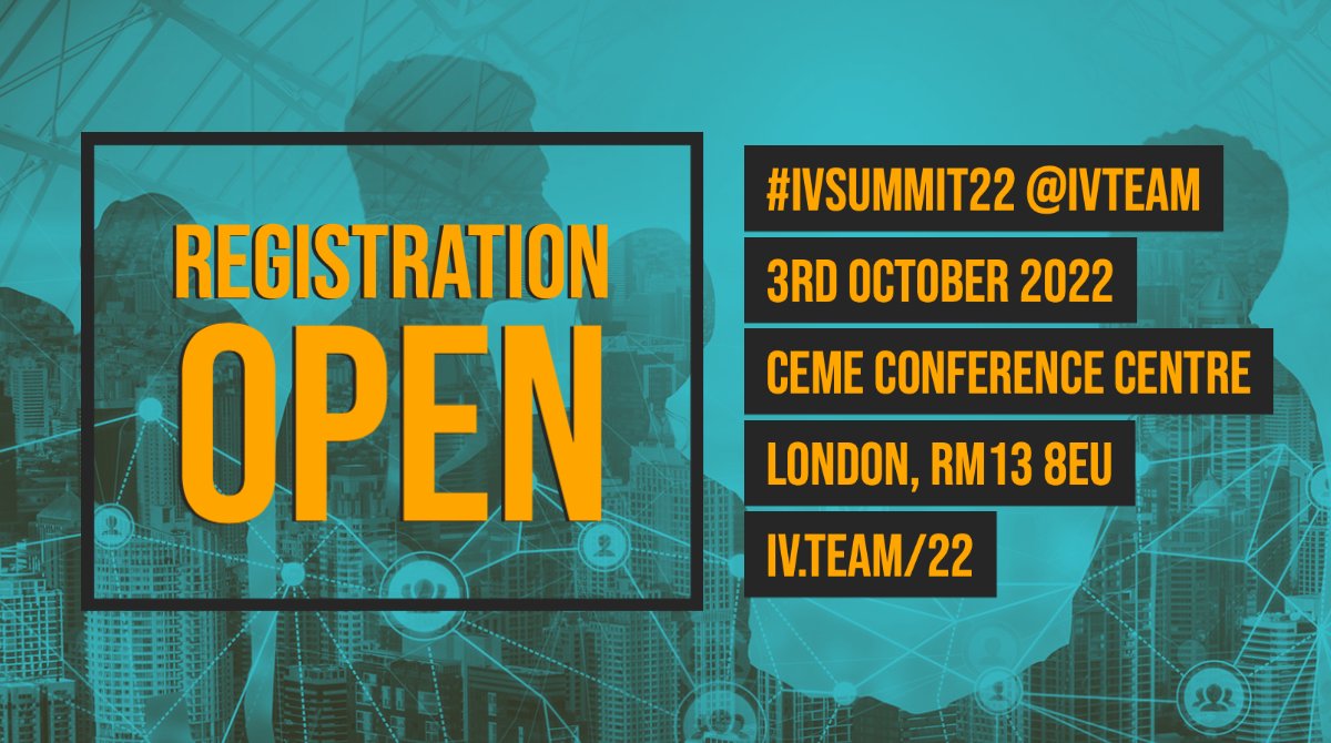 ivteam's tweet photo. Thanks to our speakers, exhibitors and sponsors @IVTEAM can once again bring you a free to attend IV Summit. IVTEAM have ensured that the #IVSummit22 content remains relevant to clinical practice. Register now for this free face to face event in London. https://t.co/n2fH6l03II https://t.co/sEHzI1XGGl