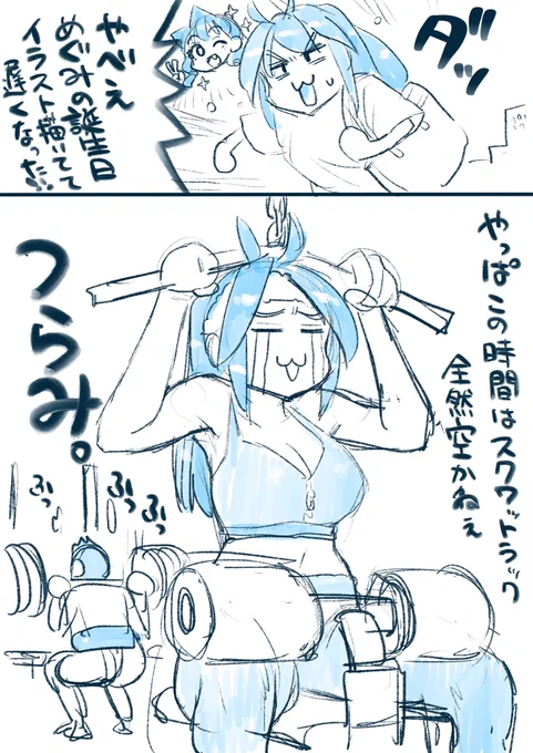 今日はジム72回目。
自分の人生を変えてくれたキャラには敬意を🎂
 #ねこぐちジム日記 