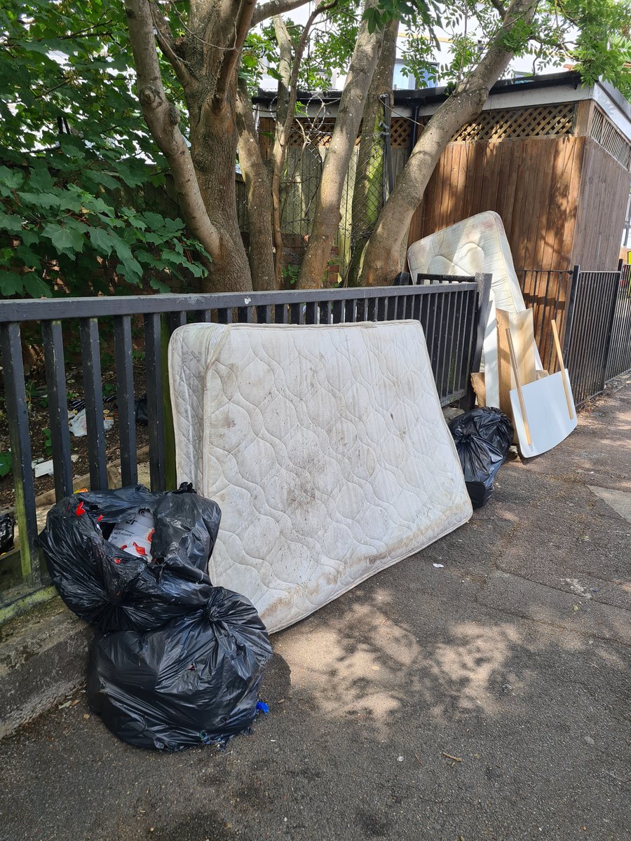 Big fridge on Buckingham Road footpath. This was reported last week. And another hugh fly tipping over the bridge on Edgware  Brooks Merlin Crescent. We installed Cctv cameras covering both this spots. I have asked the council to check the cctv footage and catch the culprits.