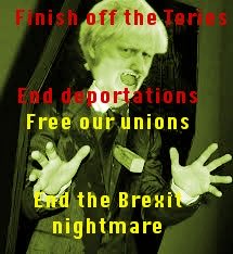 Pete_Radcliff's tweet photo. There is only one way of dealing with the blood-sucking Boris Johnson who clings on to life.
#FinishHimOff #StopDeportations 
#FreeOurUnions to #StrikeForPay
#ToriesOut https://t.co/RlUoRtlhkY