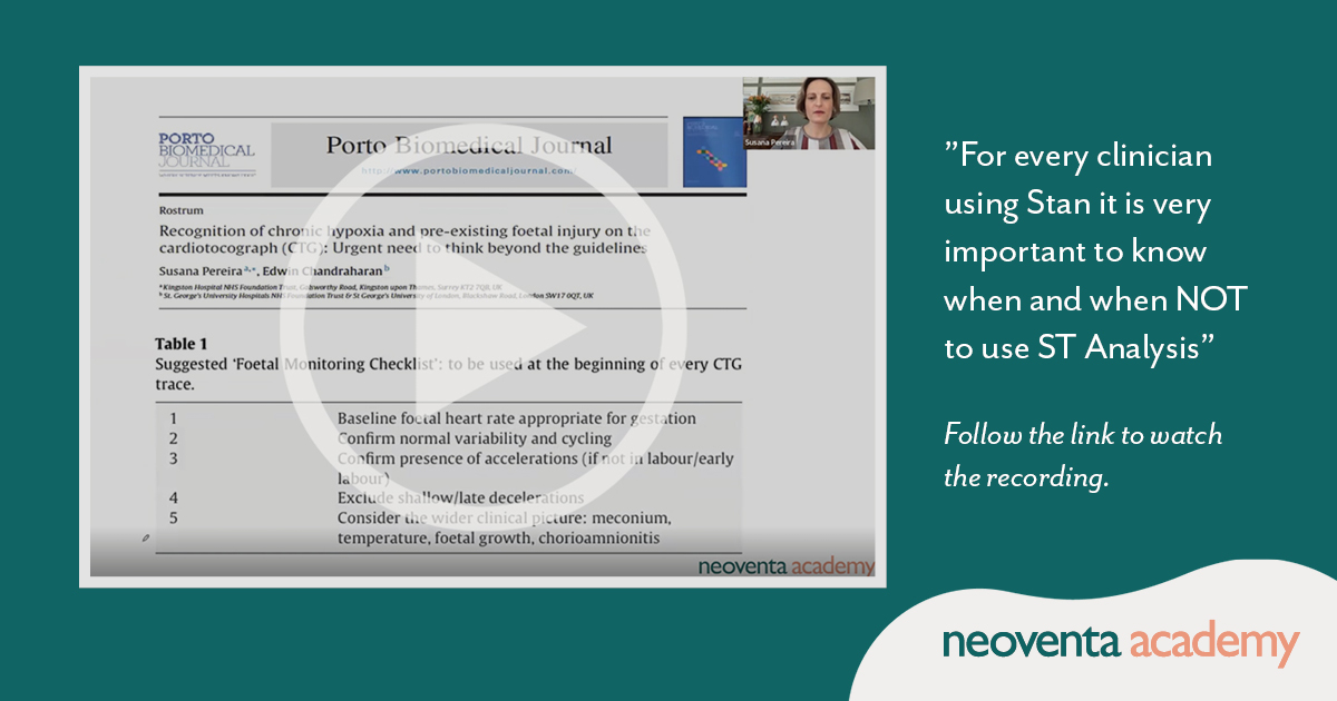 NeoventaMedical's tweet photo. For every clinician using Stan it is very important to know when and when NOT to use ST Analysis. In a recording from a previous case review session we will observe a case where ST Analysis should not be used: https://t.co/z471o86JD4

#fetalmonitoring #ctginterpretation #neoventa https://t.co/UGlAj8nJHN