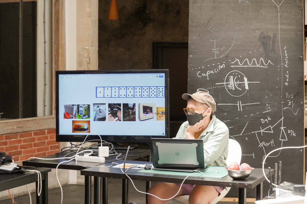 DAY 3 started with a workshop on turning concepts around repair and maintenance into a card game 🃏with Teresa Dillon of <a href="/RepairActs/">RepairActs</a>