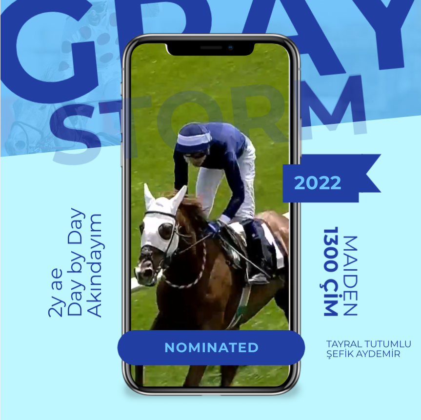 Graystorm'un 2 yaşlı erkek tayı NOMINATED (Day by Day by Akındayım), Ankara'da katıldığı kariyerinin ikinci startı olan 1300m çim pist maiden yarışı ilk sırada tamamladı. 

Tutumlu Ekürisini, ilgilerini ve emeği geçenleri tebrik ederiz. <a href="/Tutumluharasi/">Tutumlu Harası</a> @taytutumlu