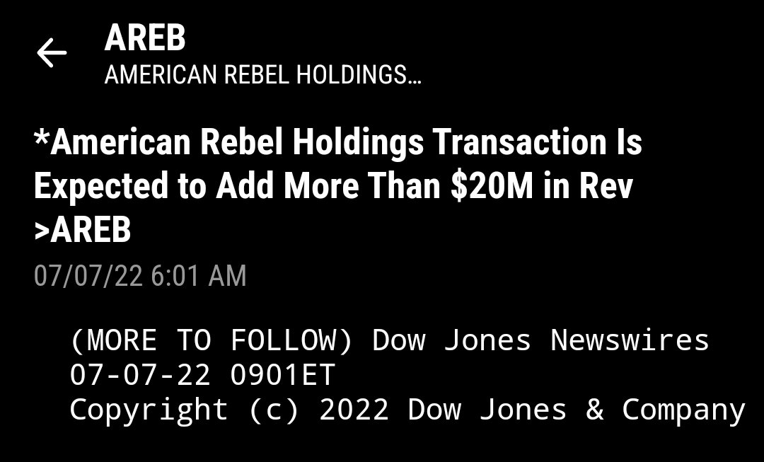 MoneyMike_541's tweet photo. @MrZackMorris $AREB was ugly now it's getting pretty with news.. Follow process, Thanks @MrZackMorris https://t.co/Etzoq5bYpw