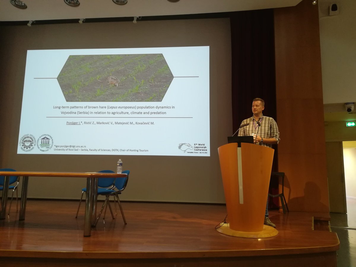 GSouchay's tweet photo. And now, Igor #Ponjiger is endind this ecology session of the #WLC6 by showing long-term patterns of brown #hare pop in ๐ท๐ธSerbia https://t.co/AOI6EsKFNT