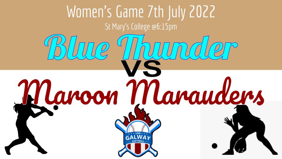 galwaysoftball's tweet photo. We have our Women's Game tonight.
The Blue Thunder face off against the Maroon Marauders in a 7 Inning battle. 🥎
#galwaysoftball
#softballireland
#lovesoftball https://t.co/4nqxcWKaKN