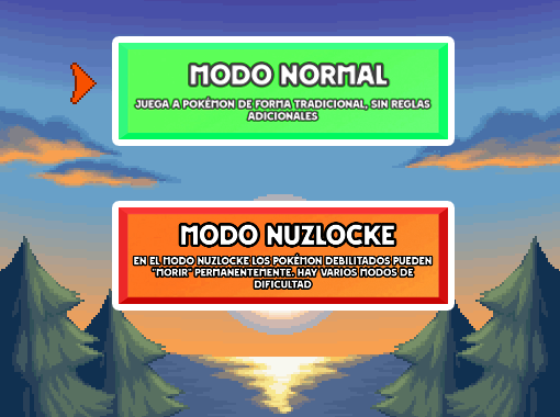 Eric_Lostie's tweet photo. Los posibles modos de juego que vendrán con la 1ºbeta de Pokémon Añil (y más que llegarán en el futuro) cuando empieces partida nueva.

¿Con cuál te quedas para tu primera run? https://t.co/aXmSTyocbO