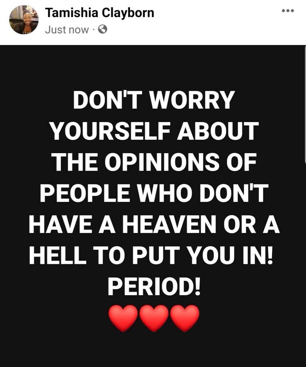 Tamishia's tweet photo. Fear/Reverence God and His opinion about you! Not what people think about you! #fearONLYGod https://t.co/ecrCpipFjE