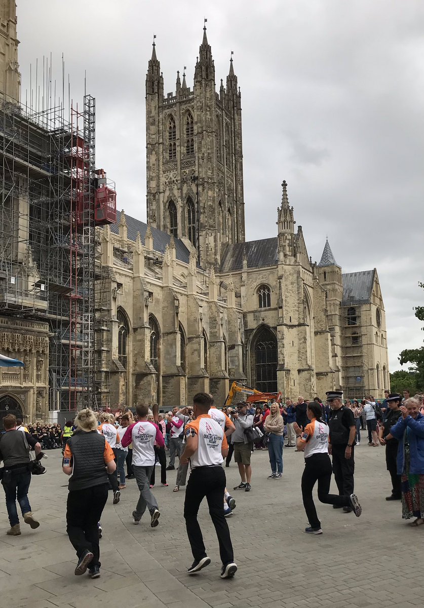 KentSchoolGames's tweet photo. The Baton has arrived at Canterbury Cathedral #stop4 #QBR2022 @VisitKent https://t.co/hnfvv9rOyo