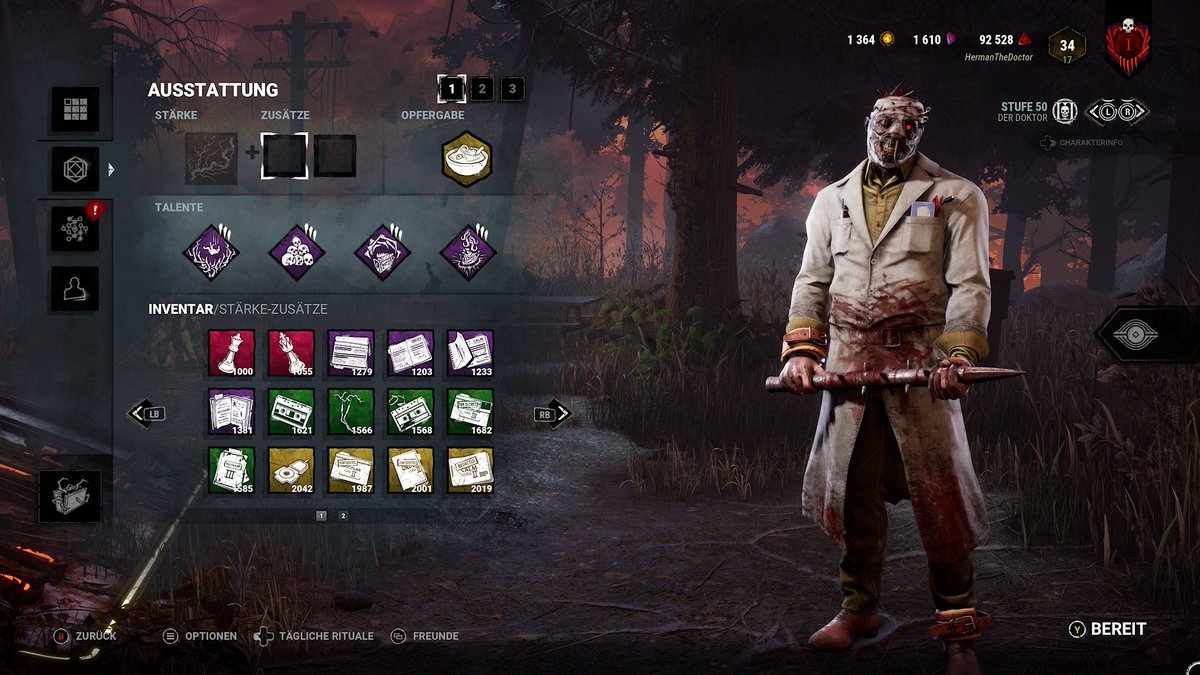 The next big goal is accomplished. Full dedication to the Doctor, now I have every add-on 1000x! Now I will have a few days until the new prestige system comes out. Doctor prestige 100 incoming 💪🏻 time to reach out for more! @DeadByBHVR #ShirtMySurvivor