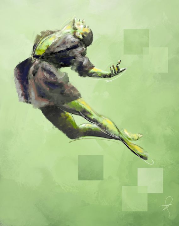 Featured Art of the Day: "Jumping in green". Buy it at: ArtPal.com/Bermundo?i=211…