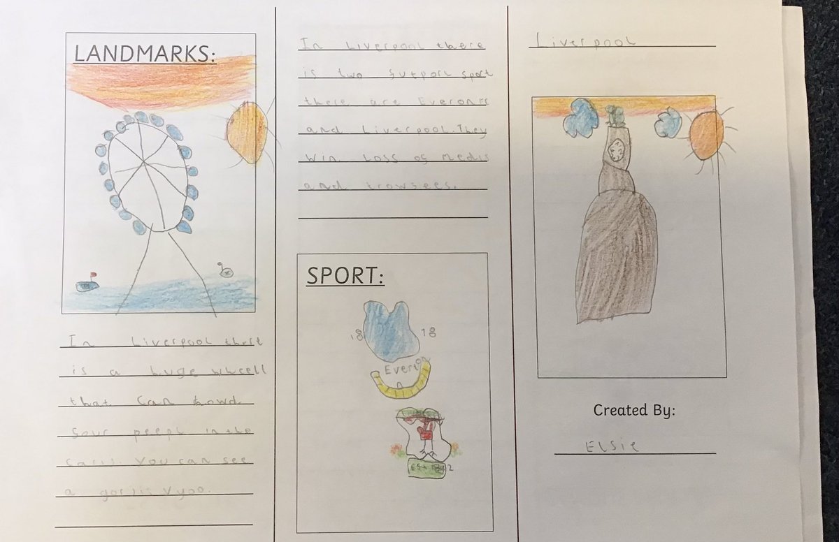 NormanPannellY1's tweet photo. Year 1 have been busy making leaflets about Liverpool to persuade the Lonely Beast to come and visit us! ๐ป๐๐
#NPPSEnglish #NPPSGeography https://t.co/YRRggJHcNW